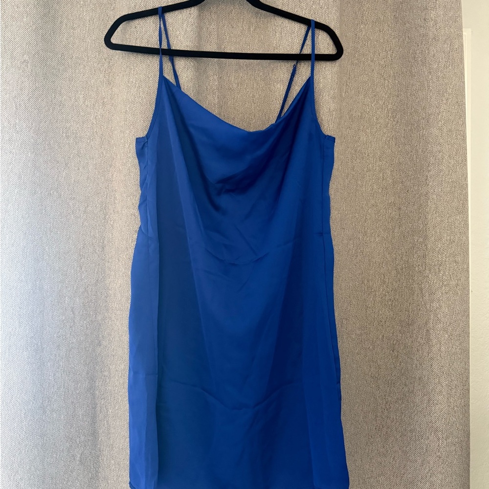 Elegant Blue Slip Dress